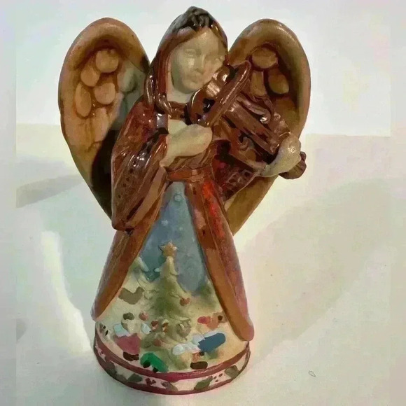 Set Of 3 Ceramic Angel Figurines - 4.5” - Picture 3 of 7